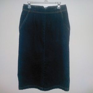 Bonjour vintage dark blue jean skirt